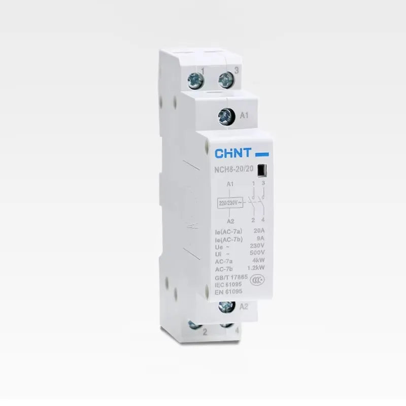 CHINT ~AC230V Home AC Contactor NCH8 16A 20A 25A 2NO / 1NC1NO Contactor