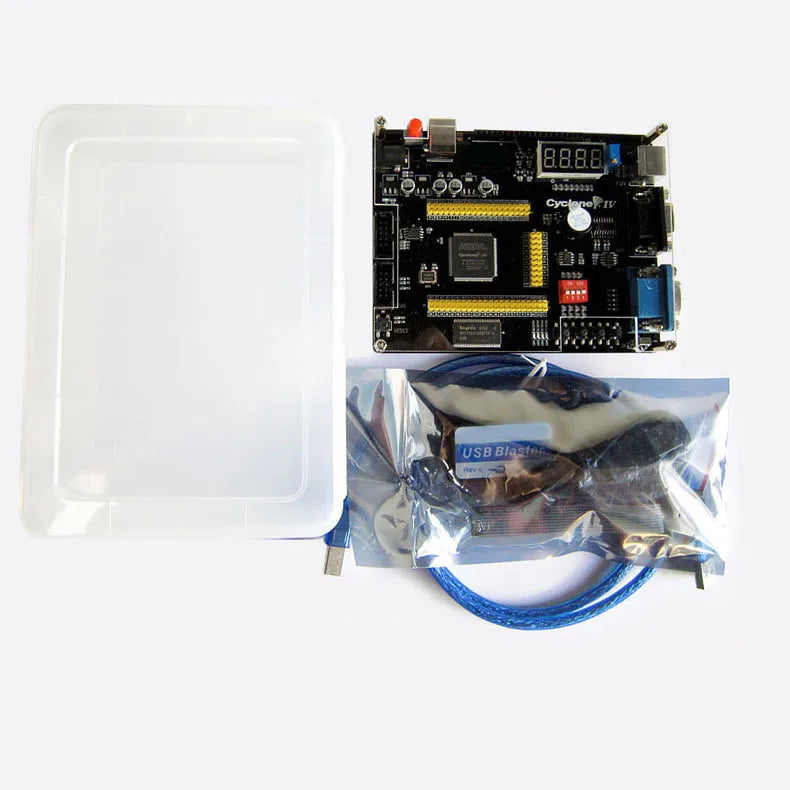 Educational DIY Kit for Altera CycloneIV FPGA, Includes EP4CE6 EP4CE10 PCB Board & USB Download Cable + Plastic Box