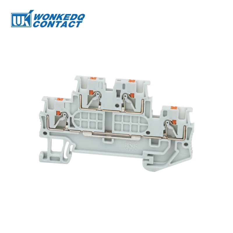 10Pcs PTTB 1.5/S Double Level Push-in Din Rail Terminal Block PT 1.5mm² Cable Electrical Wire Connector PTTB1.5 PTTB-1.5