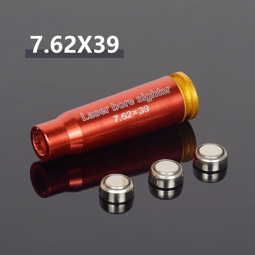 12GA 20GA .308 .223 5.45x39 7.62x39 9x19mm.338 Gauge Red Laser Bore Sighter Training Bullet Boresighter CAL Cartridge Caliber