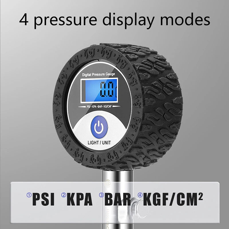 New Ball Pressure Gauge Digital Display Barometer 0-1.4BAR With Rubber Protective Cover For Football Basketball Volleyball