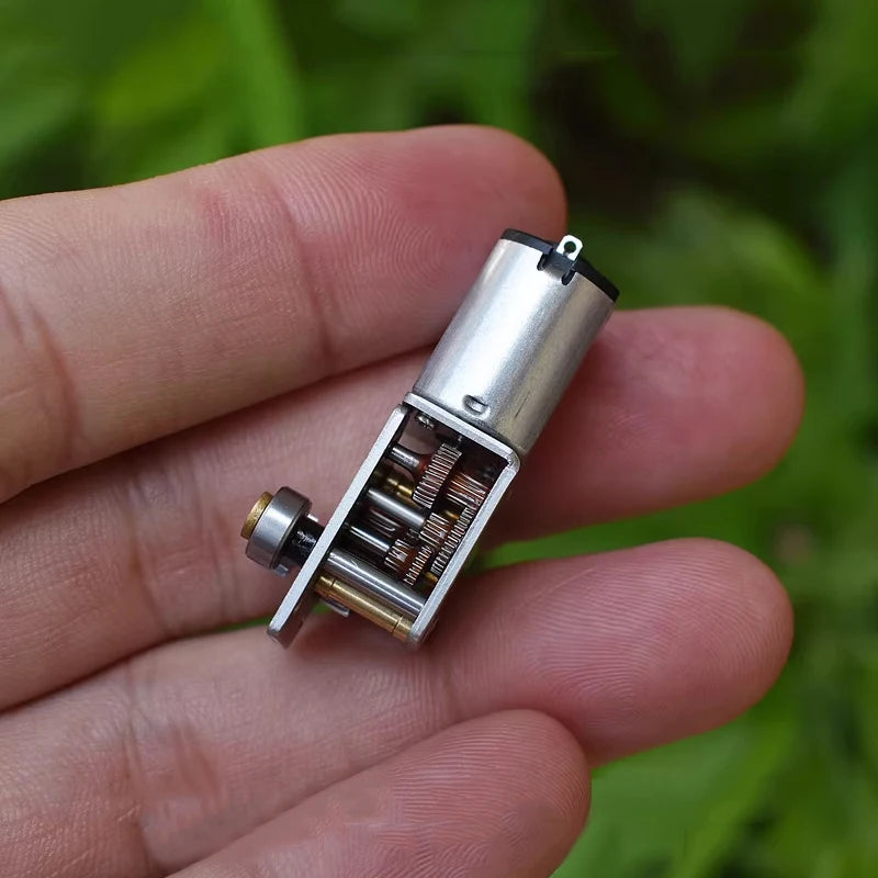 Mini N20 Full Metal Worm Gear Motor DC 3.7V 4.2V 5V 22RPM Slow Speed Right Angle Shaft Gear Reduction Motor DIY 3D Printing Pen