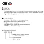 GEYA GRP8 PTC Thermistor Motor Protection Relay AC/DC 24-240V Wide Range Overload Overheat Phase Failure Starter Protection
