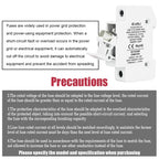 EARU Din Rail Solar Fuses DC 1000V 1500V PV Photovoltaic 20A 25A 30A Fuse Holder Base Solar System Short Circuit Protection GPV
