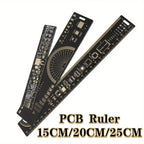 3 Size PCB Ruler Set 15cm/20cm/25cm Multi-functional Measuring Tool for SMD Components Capacitor Chip IC SMD Diode for Arduino