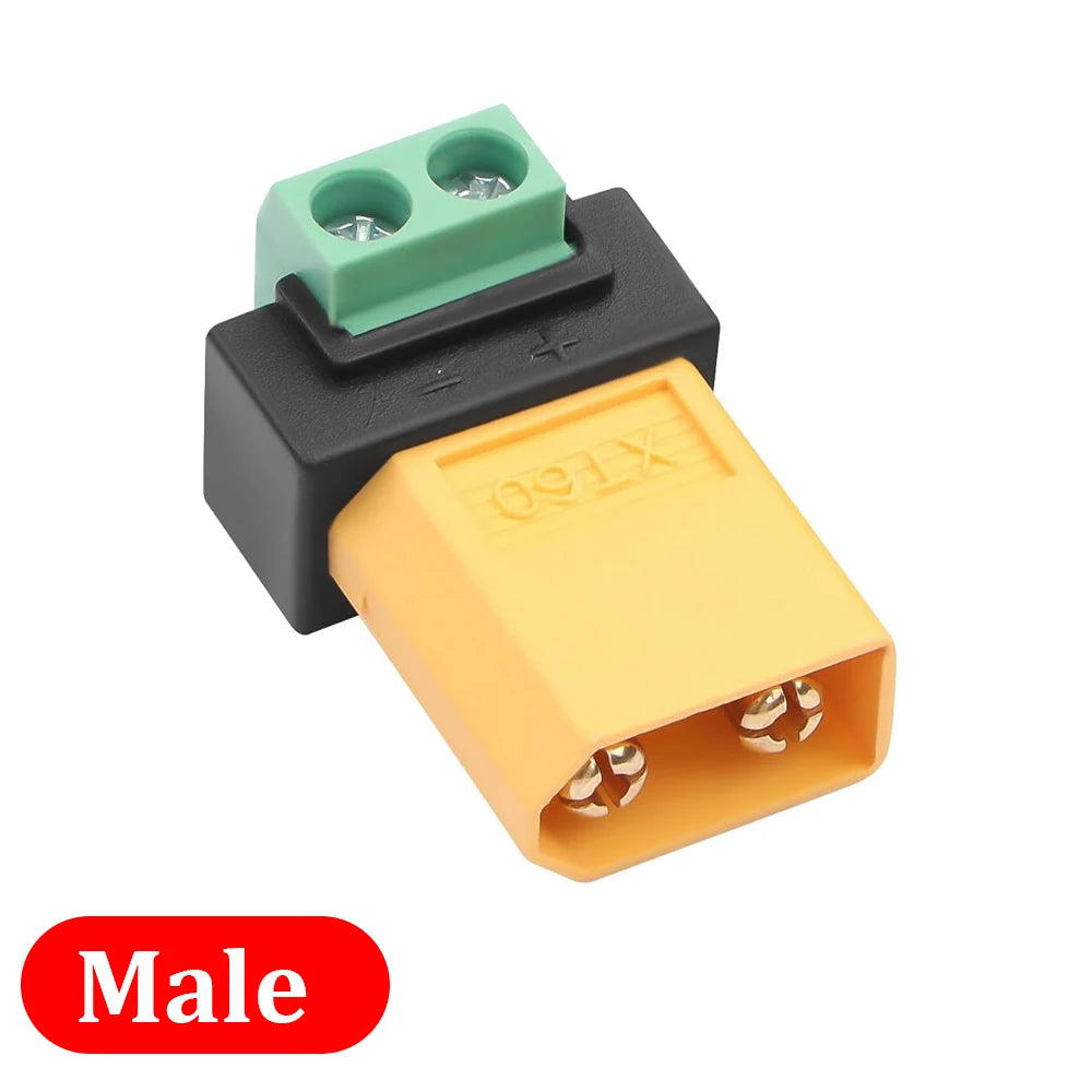 10/8/6/1PCS XT60 Connectors Screw Terminal Adapter XT60 Male/Female To 2PIN Solderless Power Plugs for Solar Panels Drone