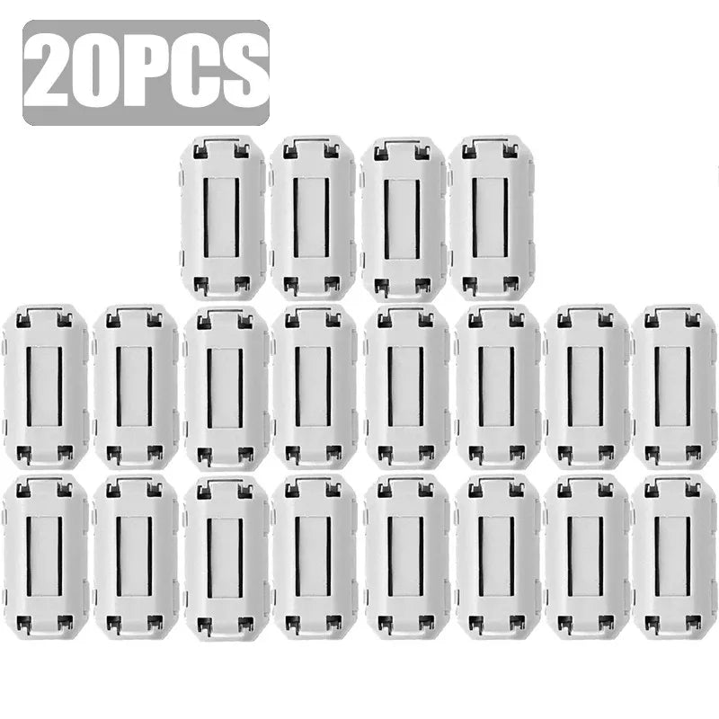 Ferrite Core Noise Suppressor Filter Ring Cable Clamp RFI Noise Filter Magnetic Clips For Computers Hard Disks Audio Equipment