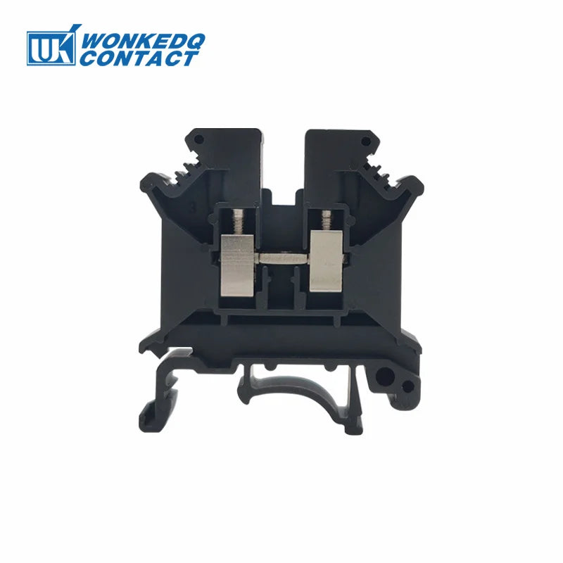 10Pcs UK5N Screw Wire Connector 4mm Cable 4mm² Feed-through Connection 12AWG Plug Electrical Mount DIN Rail Terminal Block UK 5N