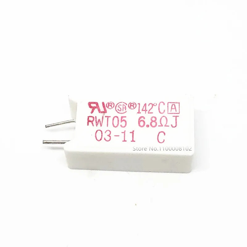 1PCS-5PCS/LOT Cement resistance with temperature protection RWT05 6.8ΩJ 142℃ 5W 6.8 ohm