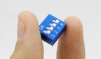 IMC Hot 10 Pcs 2 Row 8 Pin 4P Positions 2.54mm Pitch DIP Switch Blue