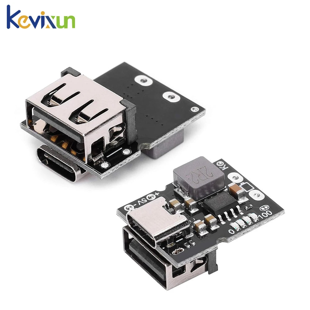 Type-C USB 5V 2A Boost Converter Step-Up Power Module with LED Display Lithium Battery Charging Protection Board for DIY Charger