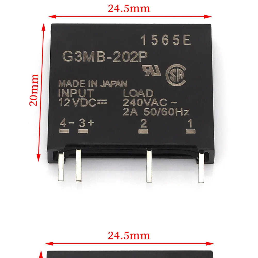 1/5/10Pcs Relay Module G3MB-202P G3MB 202P DC-AC SSR Input 5V/12V/24V DC Output 240V AC 2A Solid State Relay Module