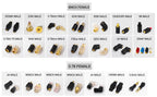 OKCSC 1 Pair Earphone Interface Conversion Pin Connector HIFI Headphone Plug MMCX JH HD580 3.5mm to 0.78mm Gold-plated Plug