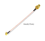 SMA Female to MMCX Male Right Angle 90 Degree Extension Coax Cable Extender for Antenna, Radios