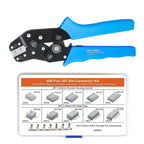 SN-01BM Crimping plier Kit Ratcheting Crimper Tool set with 460pcs 2.54mm JST-XH Connectors for AWG 28-20(0.08-0.5mm²)