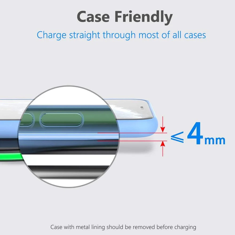 30W Wireless Charger LED Phone Charger Stand Suitable for IPhone17 16 15 14 13 12 Pro Fast Charging Base for Xiaomi Samsung