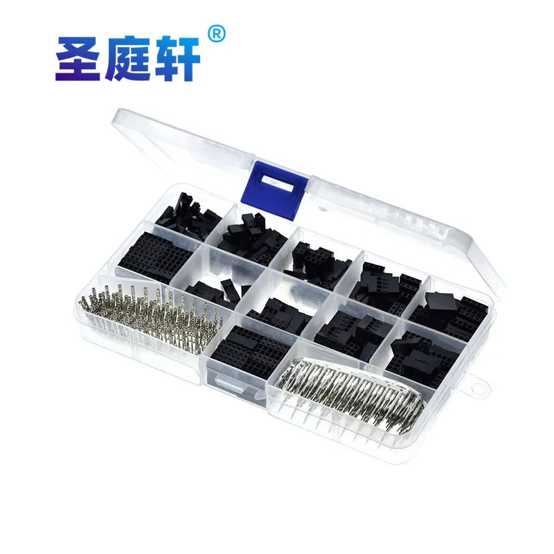 310Pcs/620PCS 2.54mm Male+Female Dupont Wire Jumper Line Cable 1/2/3/4/5/6/8 Pin Header Connector Housing Electronic DIY Kit