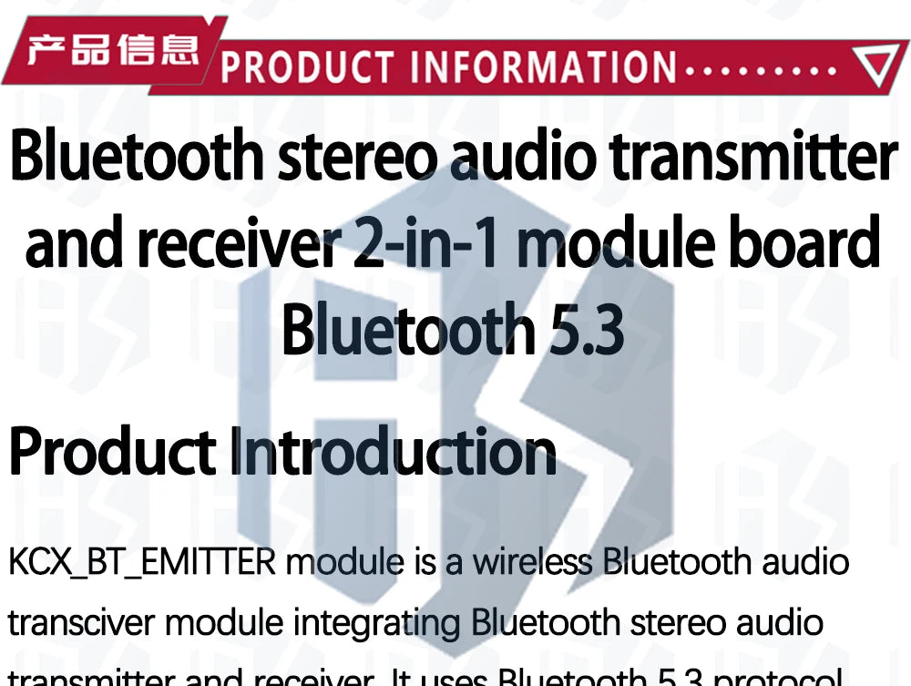 Bluetooth module 5.3 Audio transmitter module Stereo GFSK transceiver Earphone board Wireless speaker KCX_ BT_ EMITTER 5