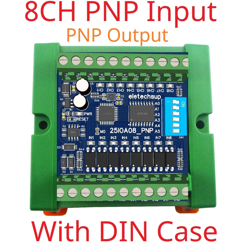 8/16/32 DI-DO Modbus DMOS PNP Output & NPN/PNP Input Module PLC RS485 Remote IO Expansion Board