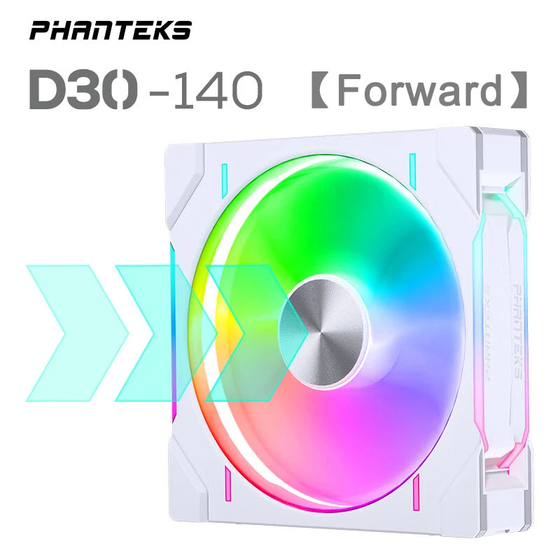 Phanteks D30-140 ARGB Case Fan 140mm CPU Cooling Fan 4PIN PWM Air Cooler Fans Wireless Splicing Computer Heat Dissipation Fan