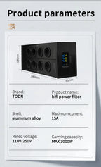HIFI Power Filter HiFi Lightning Protection Anti-Interference PA Audio Power Purifier EU Dedicated Power Strip
