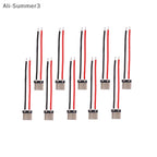 10Pcs Micro USB Type-C 2Pin Horizontal 2P Simple Soldered Female Plug-in Board Quick Charging Connector
