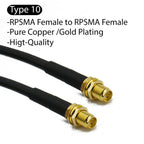 RG58 SMA Male to SMA Female 50ohm Coaxial Cable Low Loss RF Coax Assembly WiFi Antenna Extension Cable Connector Adapter Pigtail