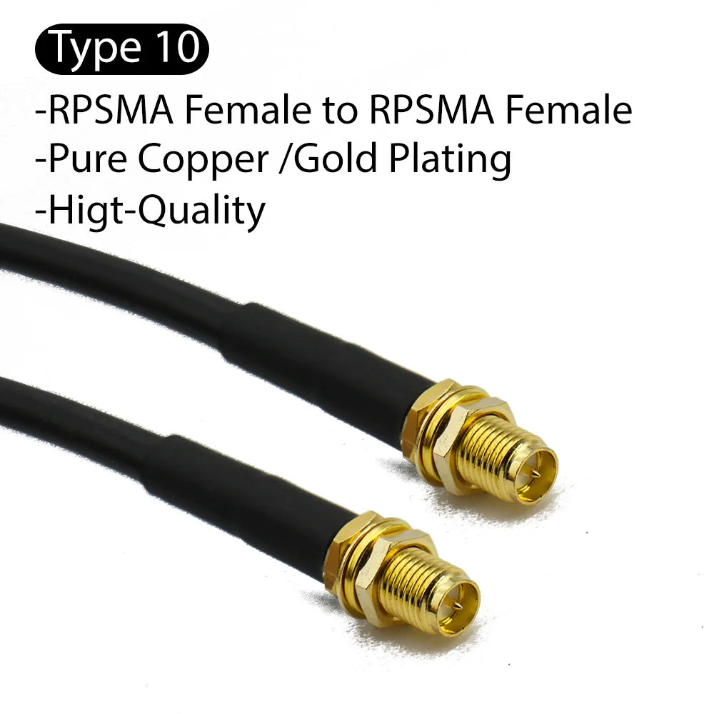 RG58 SMA Male to SMA Female 50ohm Coaxial Cable Low Loss RF Coax Assembly WiFi Antenna Extension Cable Connector Adapter Pigtail