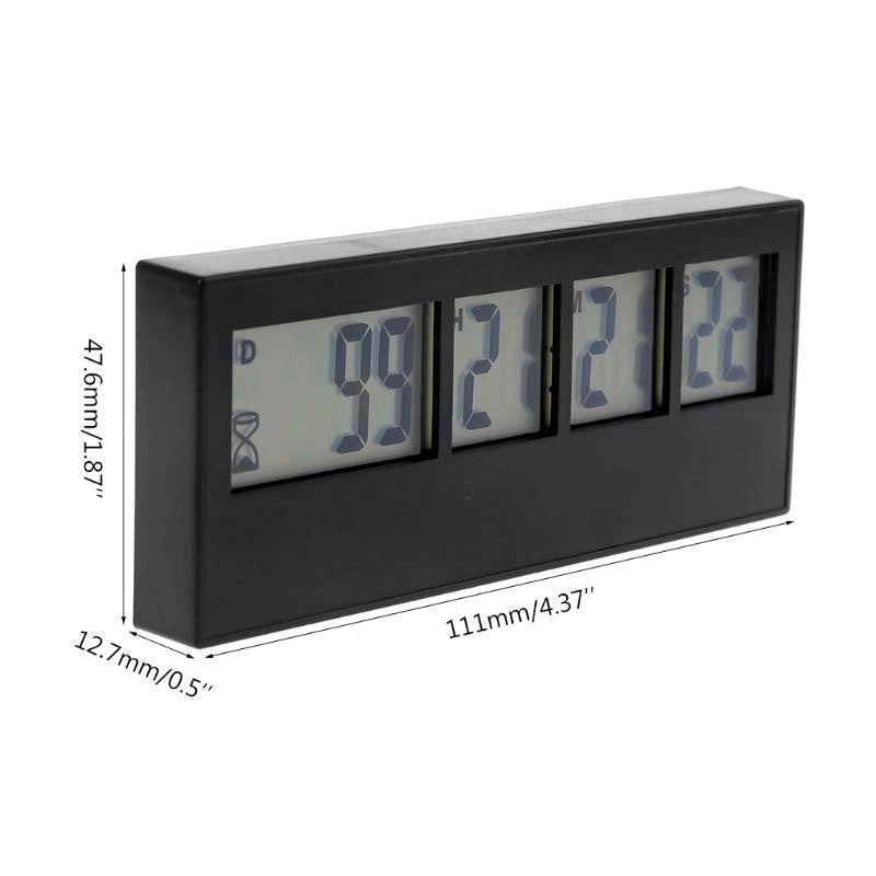 Days Countdown Clock LCD Digital Screen Kitchen Timer Event Reminder for Wedding Retirement Lab Cooking Kitchen