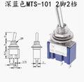 5PCS Blue Mini MTS-102 3-Pin SPDT ON-ON 6A 125VAC Miniature Toggle Switches MTS-103 MTS-202 MTS-203 6PIN ON-OFF-ON