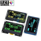 TZT 2.42" 2.42 inch LCD Screen White  Yellow 128x64 OLED Display Module IIC I2C SPI Serial for C51 SPD0301