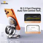 Qi2.2 25W Metal Wireless Charger Protable Fast Charging Station Stand 360° Rotation for iPhone 17 16 15 14 Pro Max Watch Airpods