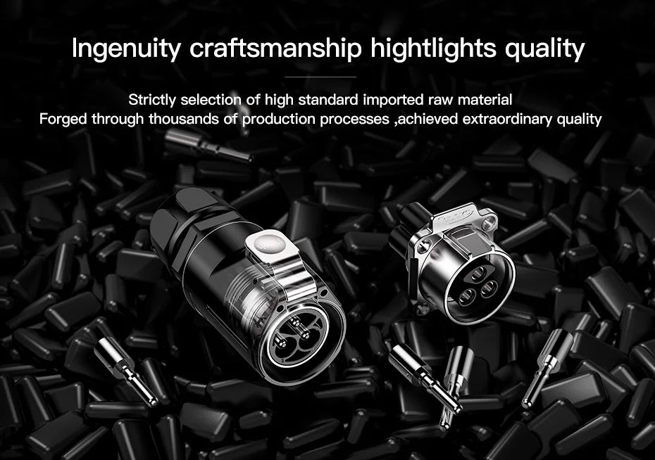 CNLINKO M28 IP68 Circular Heavy Duty Power Connector 50A Male/Female Screw Terminal for EV Charging,Solar & Battery Storage
