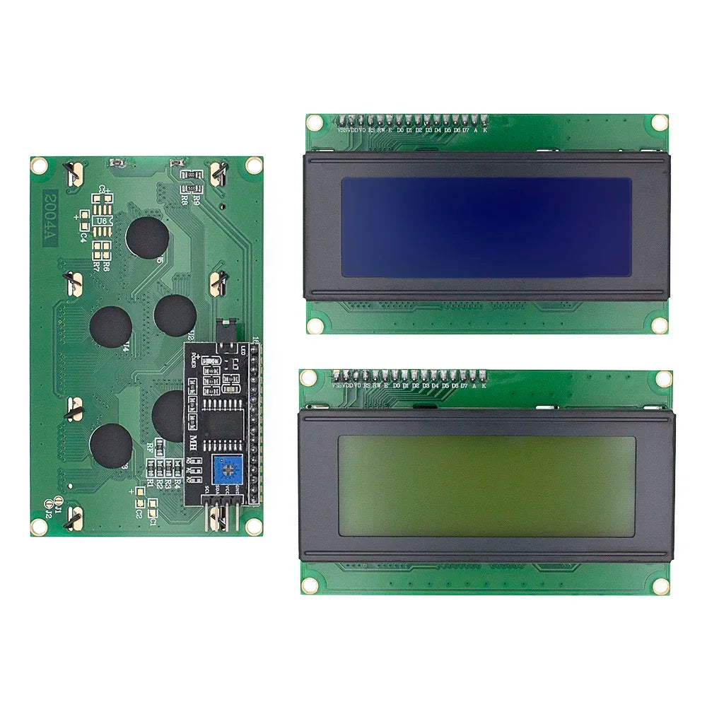 LCD2004+I2C Display Module 2004 20x4 2004A Blue Green Screen Character LCD IIC Serial Interface Adapter Module for Arduino