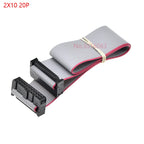 2pcs 2.54mm Pitch Fc-6/8/10/14/16/20/40/50 Pin 30cm Jtag Isp Download Cable Gray Flat Ribbon Data Cable For Dc3 Idc Box Header