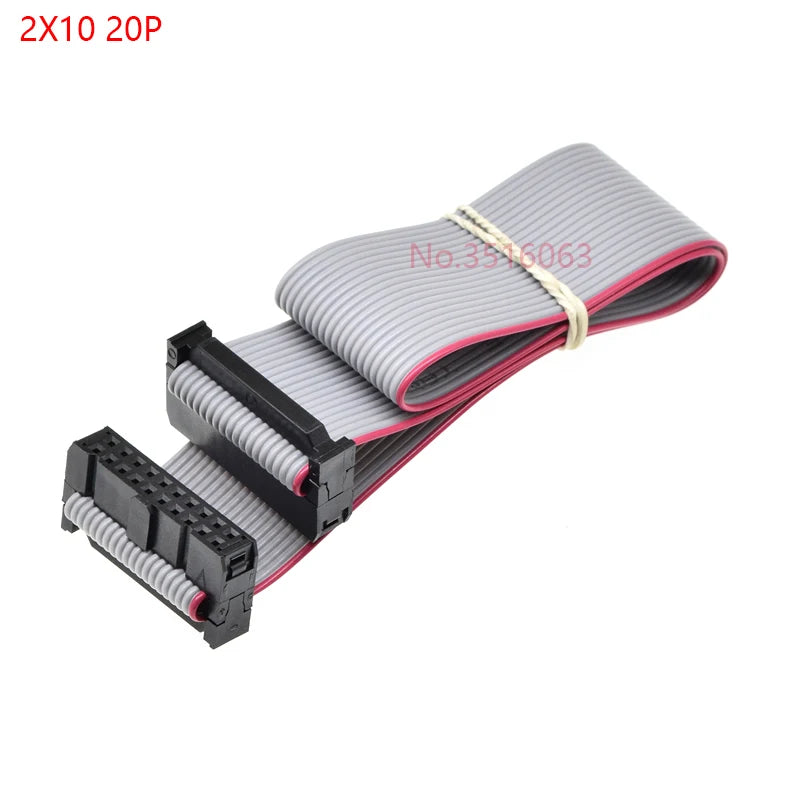 2pcs 2.54mm Pitch Fc-6/8/10/14/16/20/40/50 Pin 30cm Jtag Isp Download Cable Gray Flat Ribbon Data Cable For Dc3 Idc Box Header