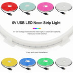 USB Neon LED Strip Light DC 5V 2835 120LEDs/M Waterproof Flexible Neon Rope Light Red Blue White Pink Green Tape Room Backlight
