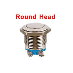 1pc 16mm 1NO High Flat Head Waterproof Momentary Reset Metal Push Button Switch Screw Terminal Car Engine Doorbell PC Power