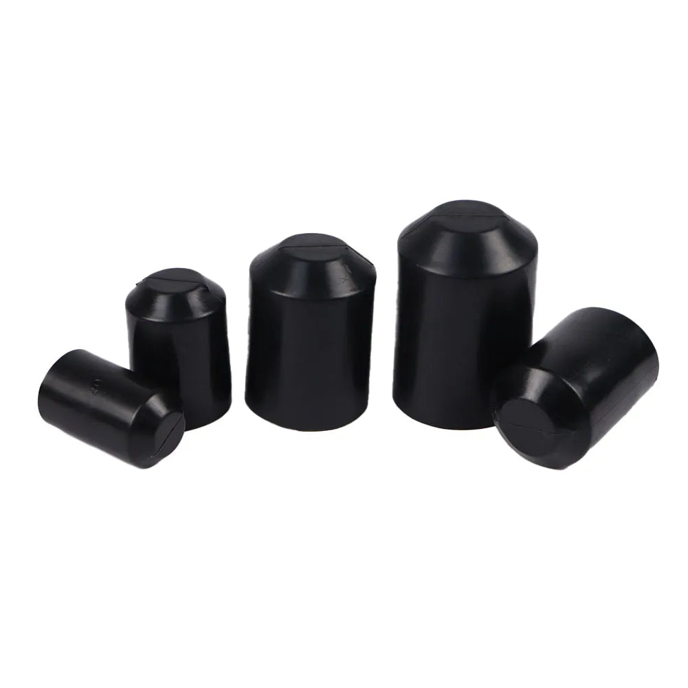 10pcs Warm Shrink End Cap Heat Shrink Cap Black Cable Sealing Cap For Protection Cable End Electrical Equipment