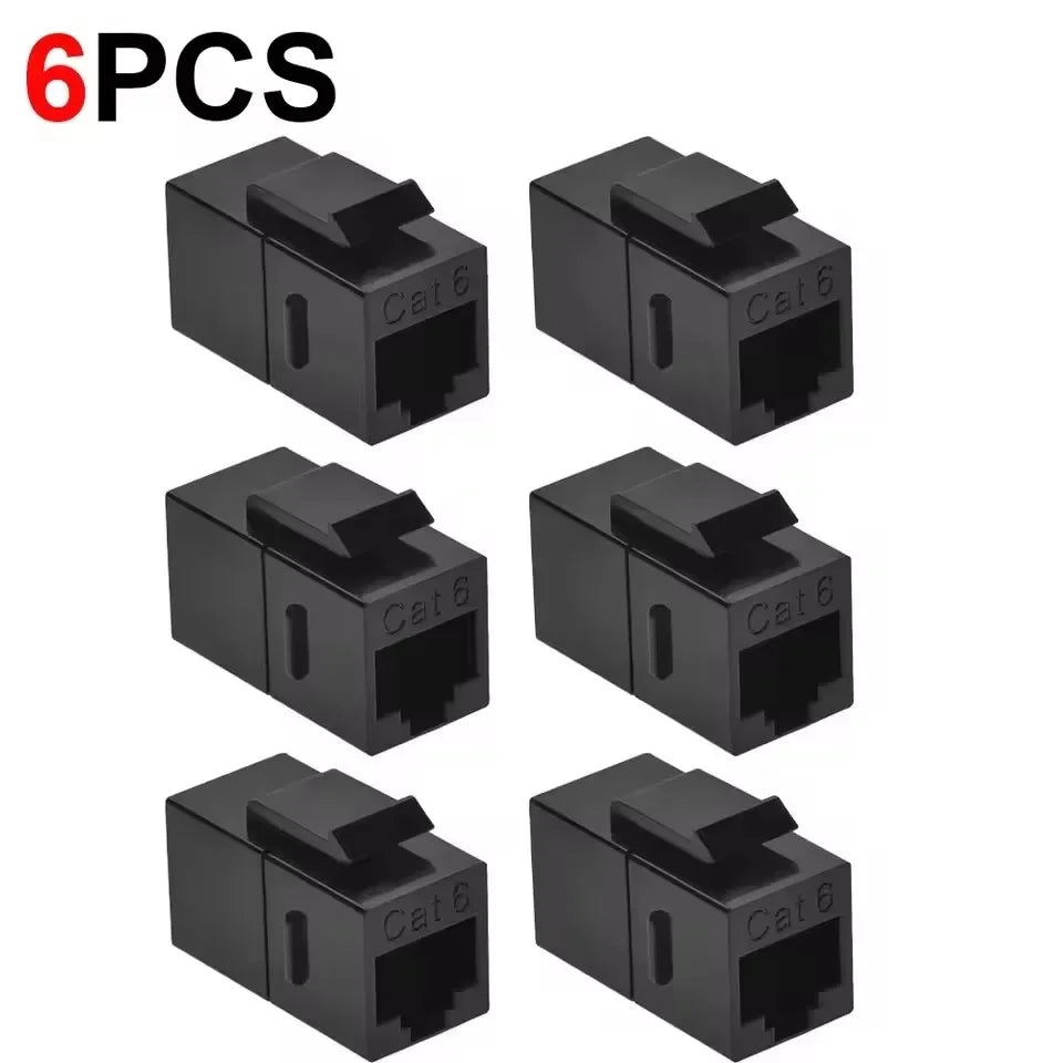 RJ45 Coupler CAT6 Connector Ethernet Extender Female To Female Keystone Jack Cat6 High-Speed Internet Cable Adapters