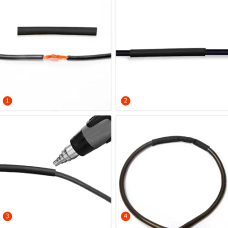 2:1 Times Shrink,Heat Shrink Tube Set,Polyolefin,Insulated Heat Shrinkable Sleeve for Wire Connection and Data Line Protection