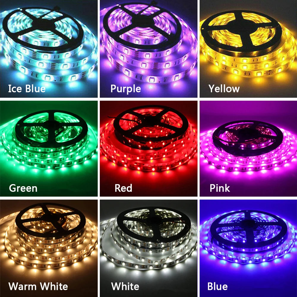3AA Battery Power 5V Led Strip Light SMD 2835 60LED 1M 2M 3M 4M 5M 50cm Flexible LED Light Stripe Waterproof Ribbon Diode Tape