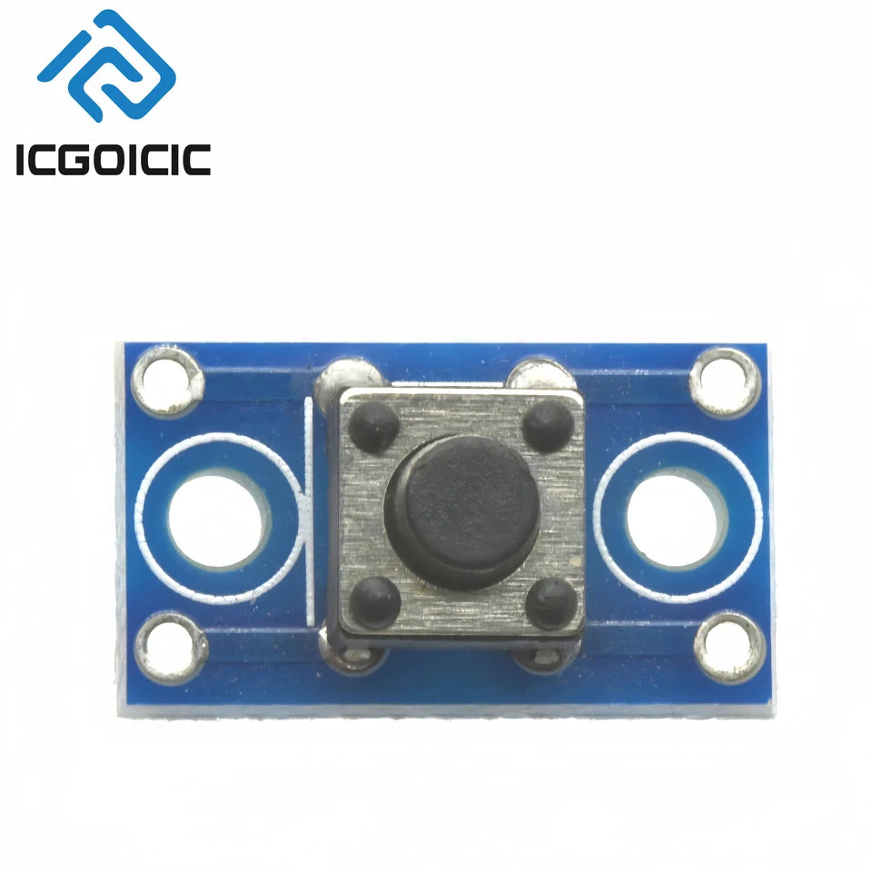 1-100PCS 6x6mm Tact Switch Module – Momentary Push Button with PCB Board for Arduino STM32 Projects