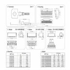 20pcs GH 1.25mm 2P 3P 8P 10P 12P Micro Right Angle Horizontal SMD SMT Wire Connector Wafer Male Pin Header with Lock/latch