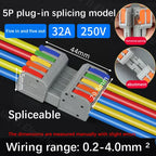 Male Female Docking Mini Quick Wire Connector Universal Compact Electrical Wiring Connectors Push-in Conductor Terminal Block