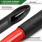 25M/Roll 3:1 Φ1.6-Φ50Mm Heat Shrink Tube Ahensive Lined Double Wall Marine Grade Wrap Glue Polyolefin Wire Tubing Cable Sleeves