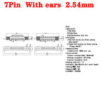 1sets DC 36V 5A Waterproof Magnetic Pogo Pin Connector 5Pin With Ears Pogopin Male Female Spring Loaded DC Power Socket