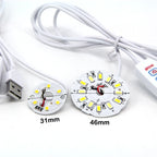 Warm White DC 5V 3W USB LED Lights 2835 Chip Single Color Reading Night Light Desk Book Tablet Lamp with Cable Dimmable