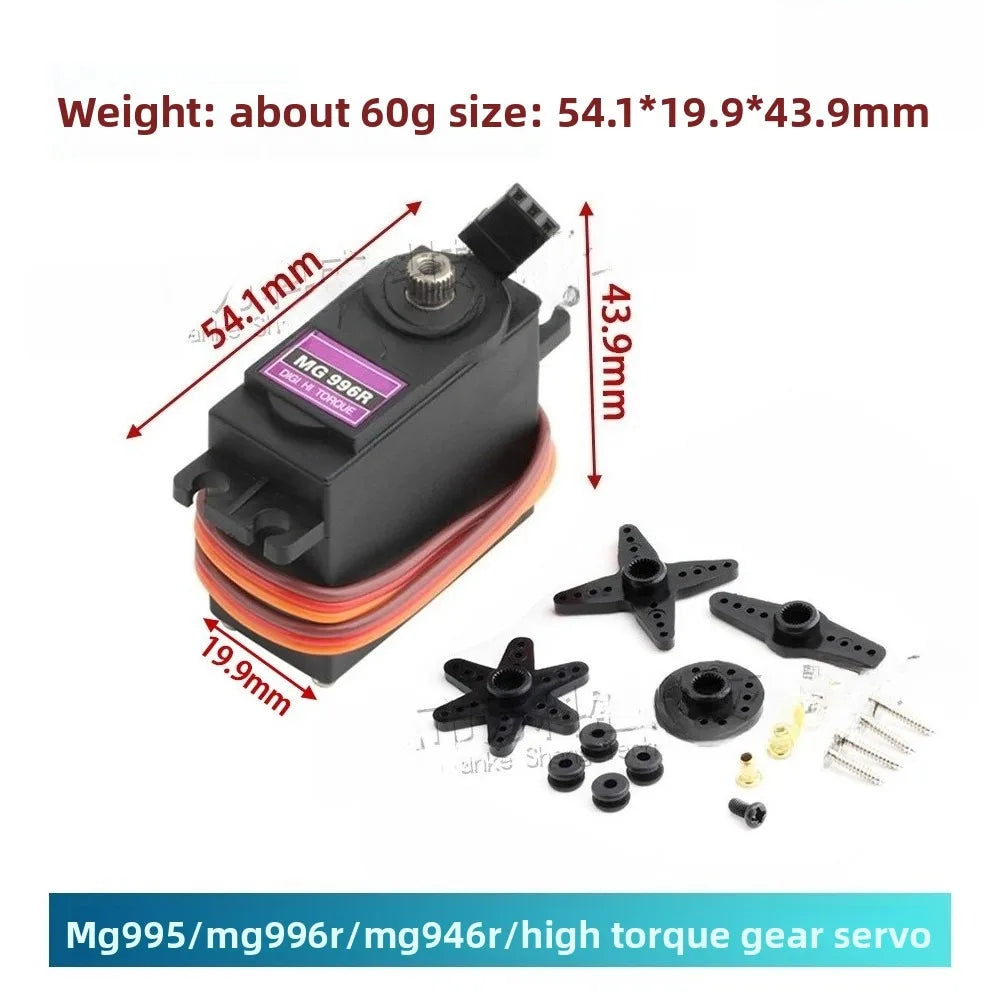 MG995/MG996R/MG946R Metal Standard Servo 180 Degree Digital Robot 20KG with Standard Receiver Connector All Metal Gear for Drone