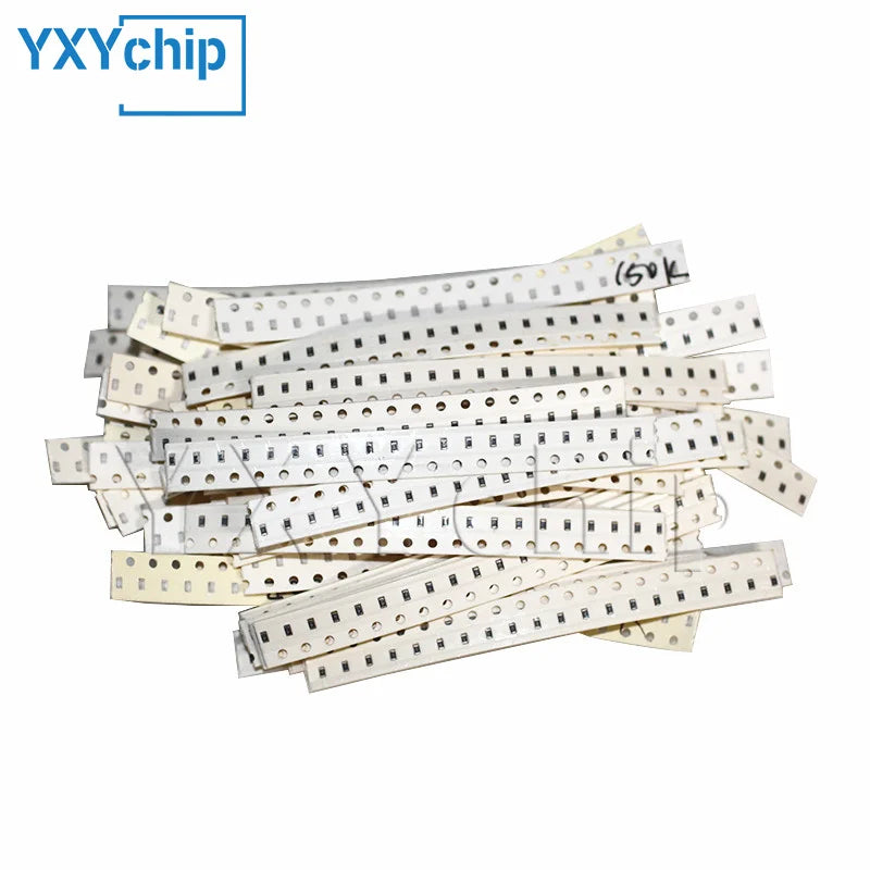 1500pcs 0603 0805 1206 SMD Resistor Kit 0ohm-10M Ohm 1% 60valuesX 25pcs=1500pcs High Precision Film Chip Resistance Kits